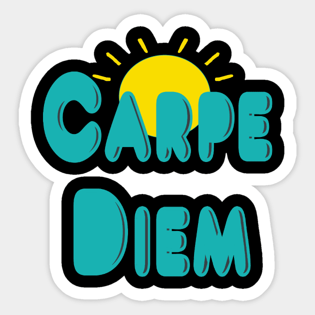 Carpe Diem Sticker by Mark Ewbie